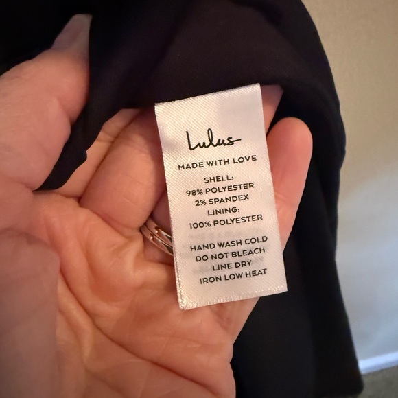 Lulus Subtle Elegance Black Floral Print Faux Wrap Midi Dress size small - Picture 7 of 7